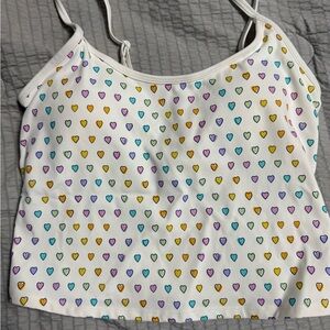 Colorful Heart Print Cami Top